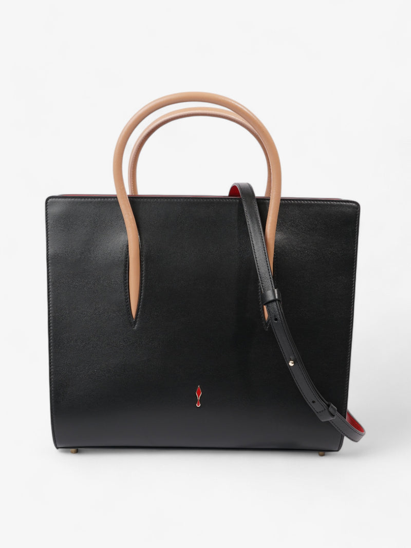  Christian Louboutin Paloma Tote Bag Black / Leopard / Beige Calfskin Leather