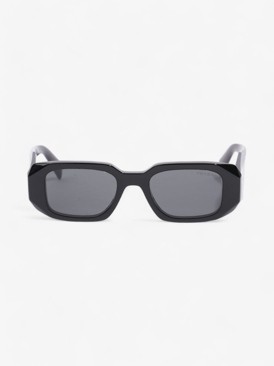 Prada Rectangular Framed Sunglasses Black Acetate 145mm Image 1