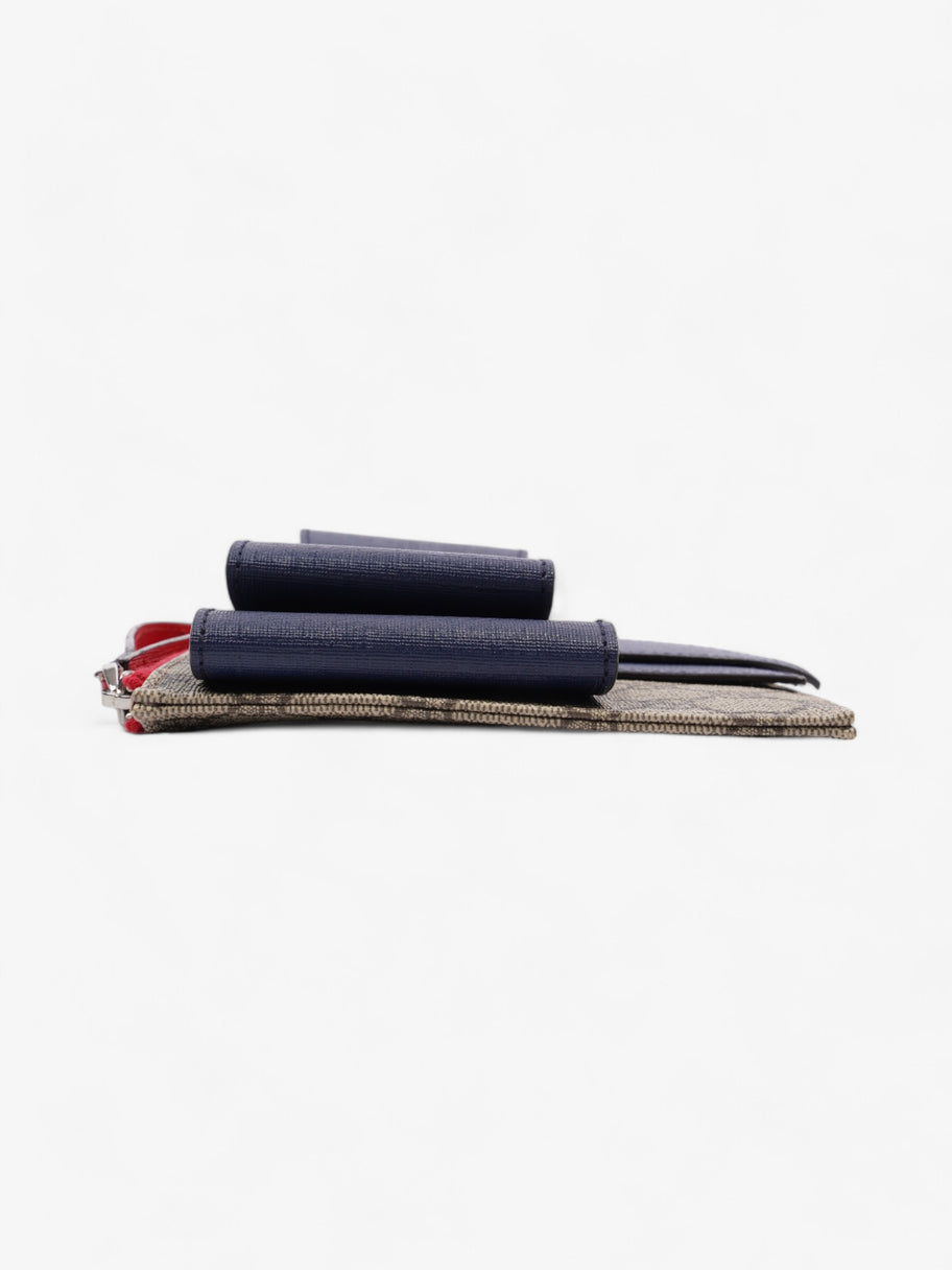 Gucci GG Bow Wristlet GG Supreme / Blue / Red Coated Canvas Image 4