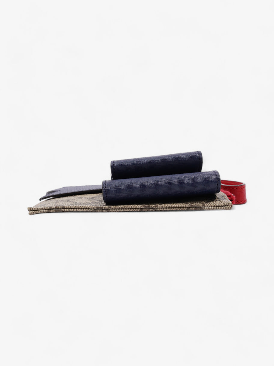 Gucci GG Bow Wristlet GG Supreme / Blue / Red Coated Canvas Image 5