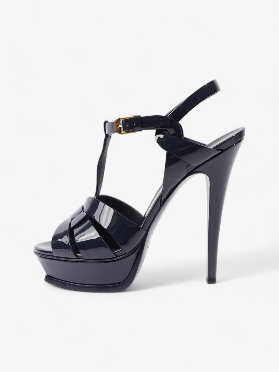 Saint Laurent Tribute Platform Heels 140mm Navy Blue Patent Leather EU 40 UK 7 Image 5