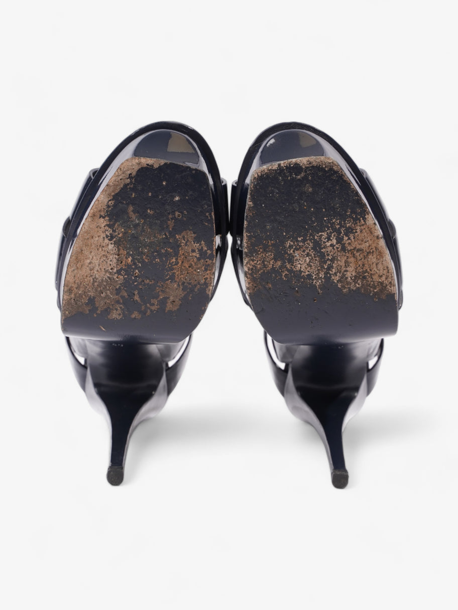 Saint Laurent Tribute Platform Heels 140mm Navy Blue Patent Leather EU 40 UK 7 Image 7