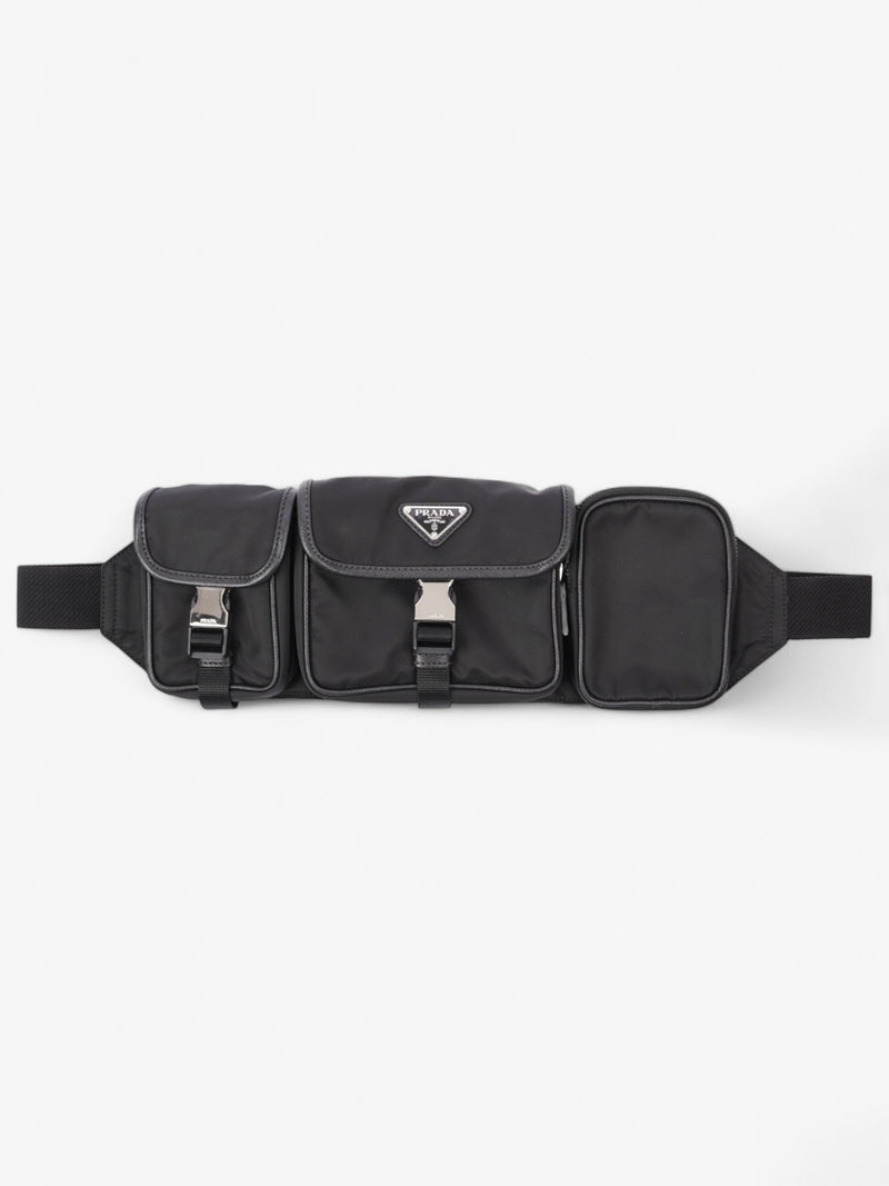  Prada Triple Pocket Belt Bag Black Re Nylon