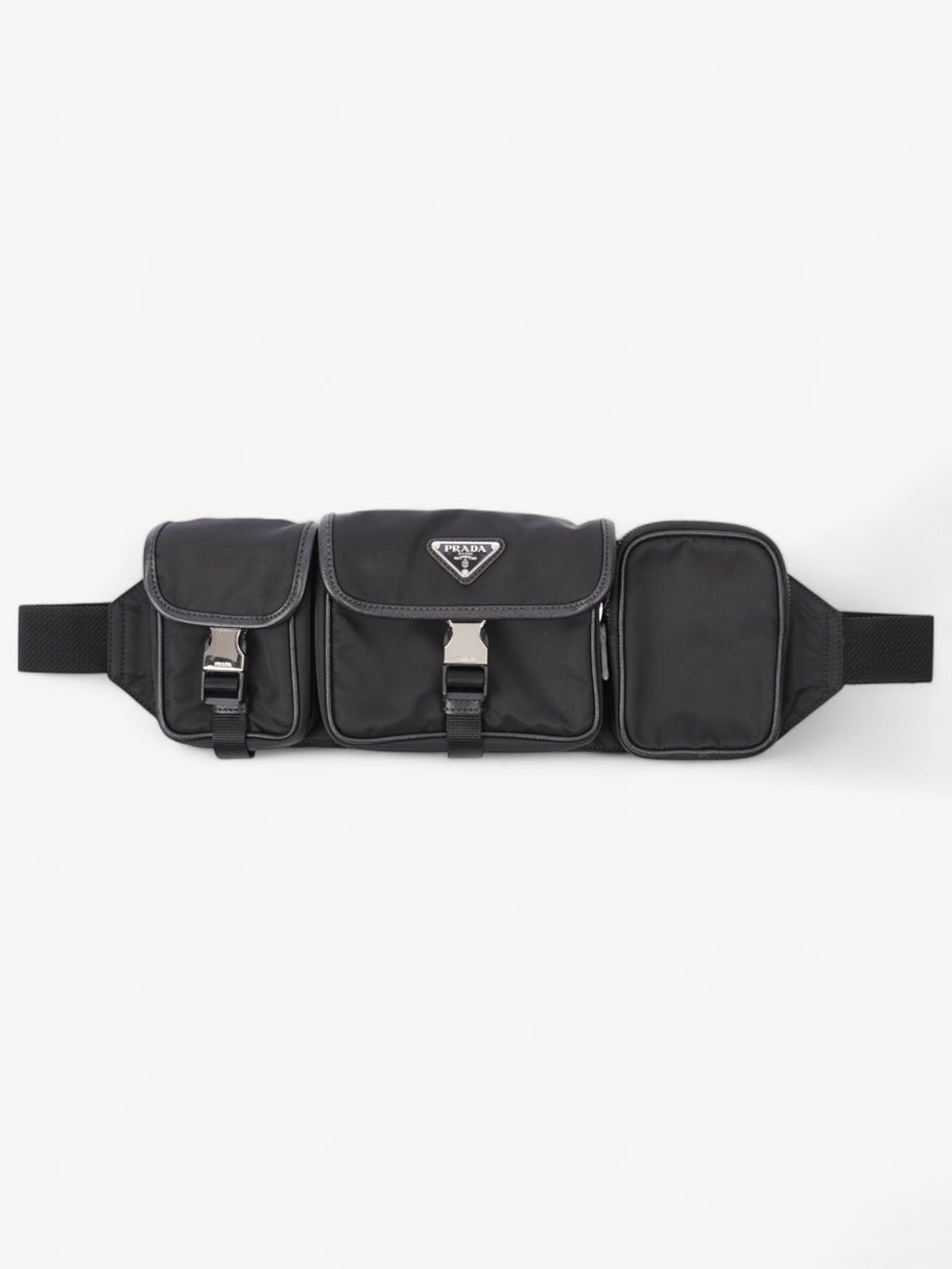 Prada Triple Pocket Belt Bag Black Re Nylon Image 1