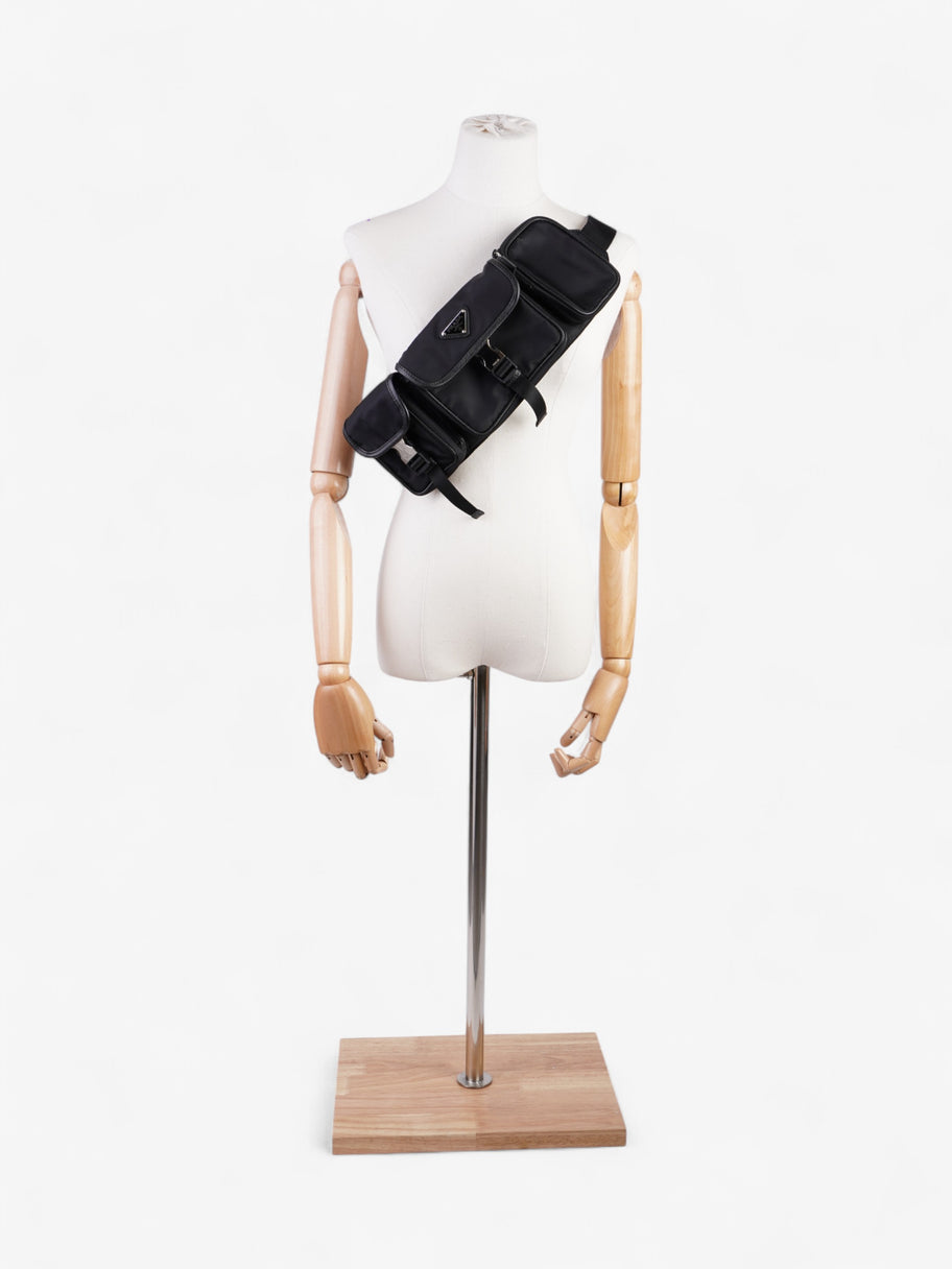 Prada Triple Pocket Belt Bag Black Re Nylon Image 2