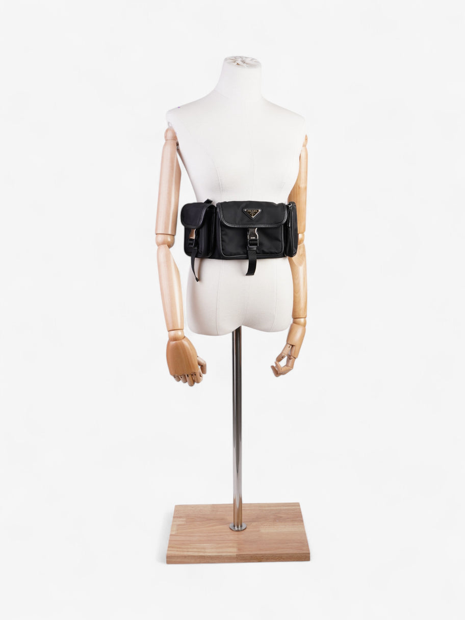 Prada Triple Pocket Belt Bag Black Re Nylon Image 7