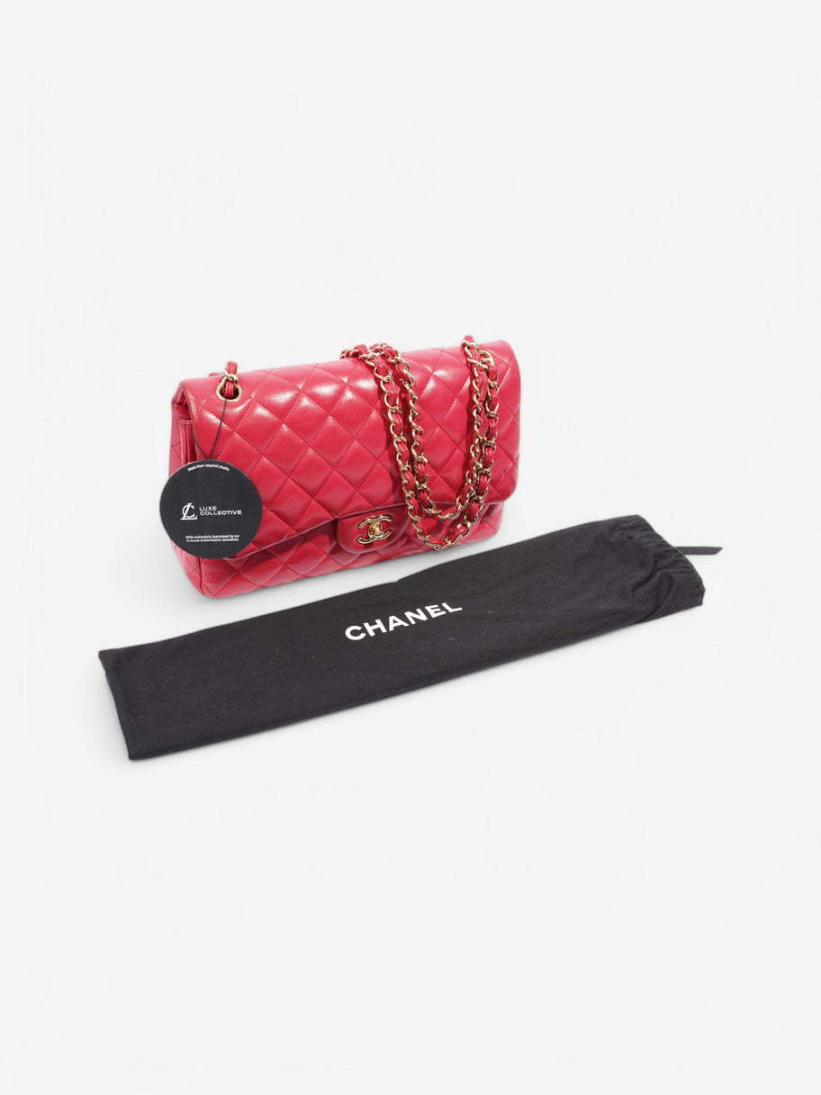 Chanel Classic Flap Pink Lambskin Leather Jumbo Image 10
