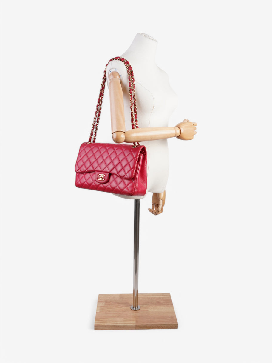 Chanel Classic Flap Pink Lambskin Leather Jumbo Image 2