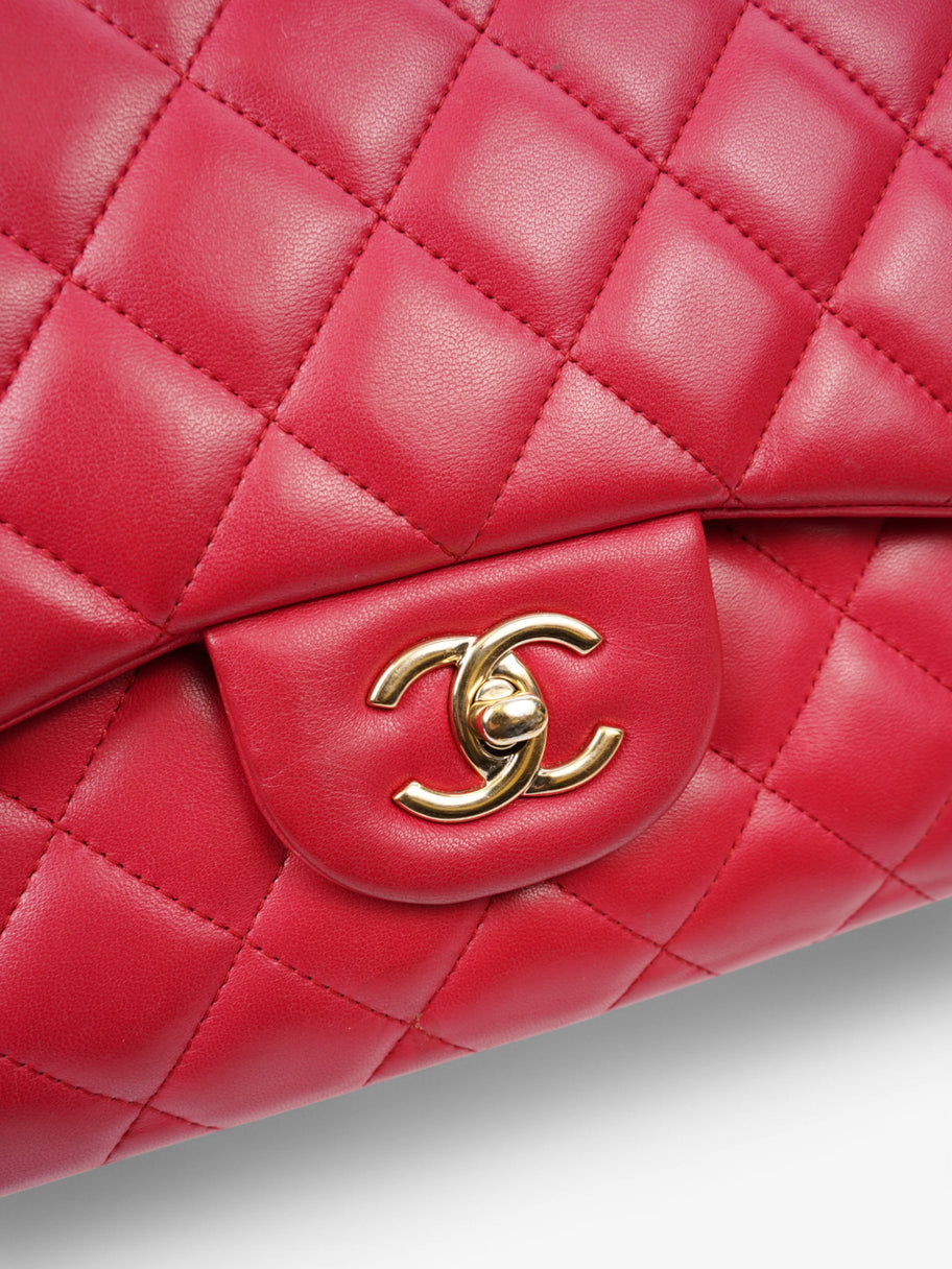 Chanel Classic Flap Pink Lambskin Leather Jumbo Image 7