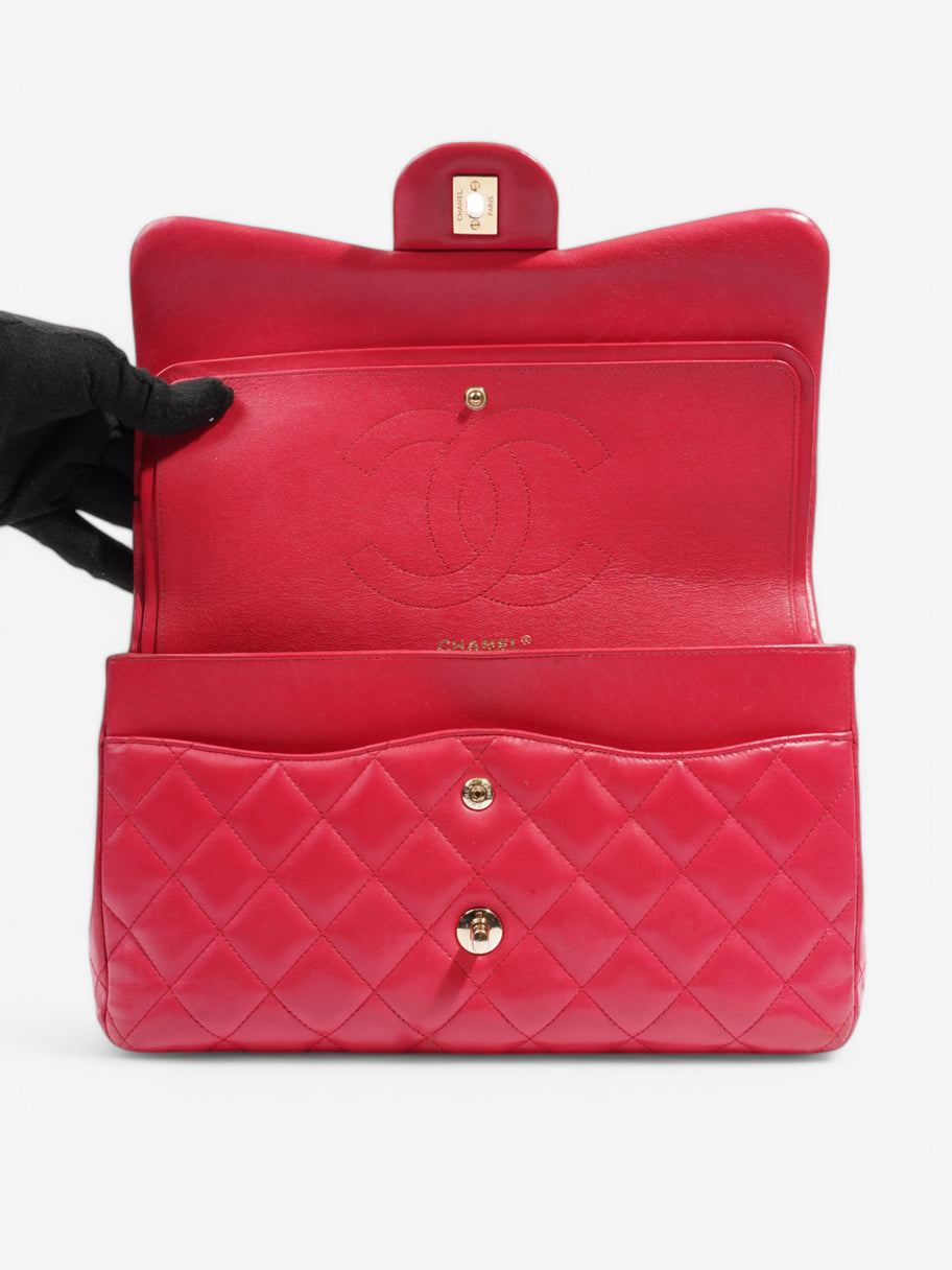 Chanel Classic Flap Pink Lambskin Leather Jumbo Image 8