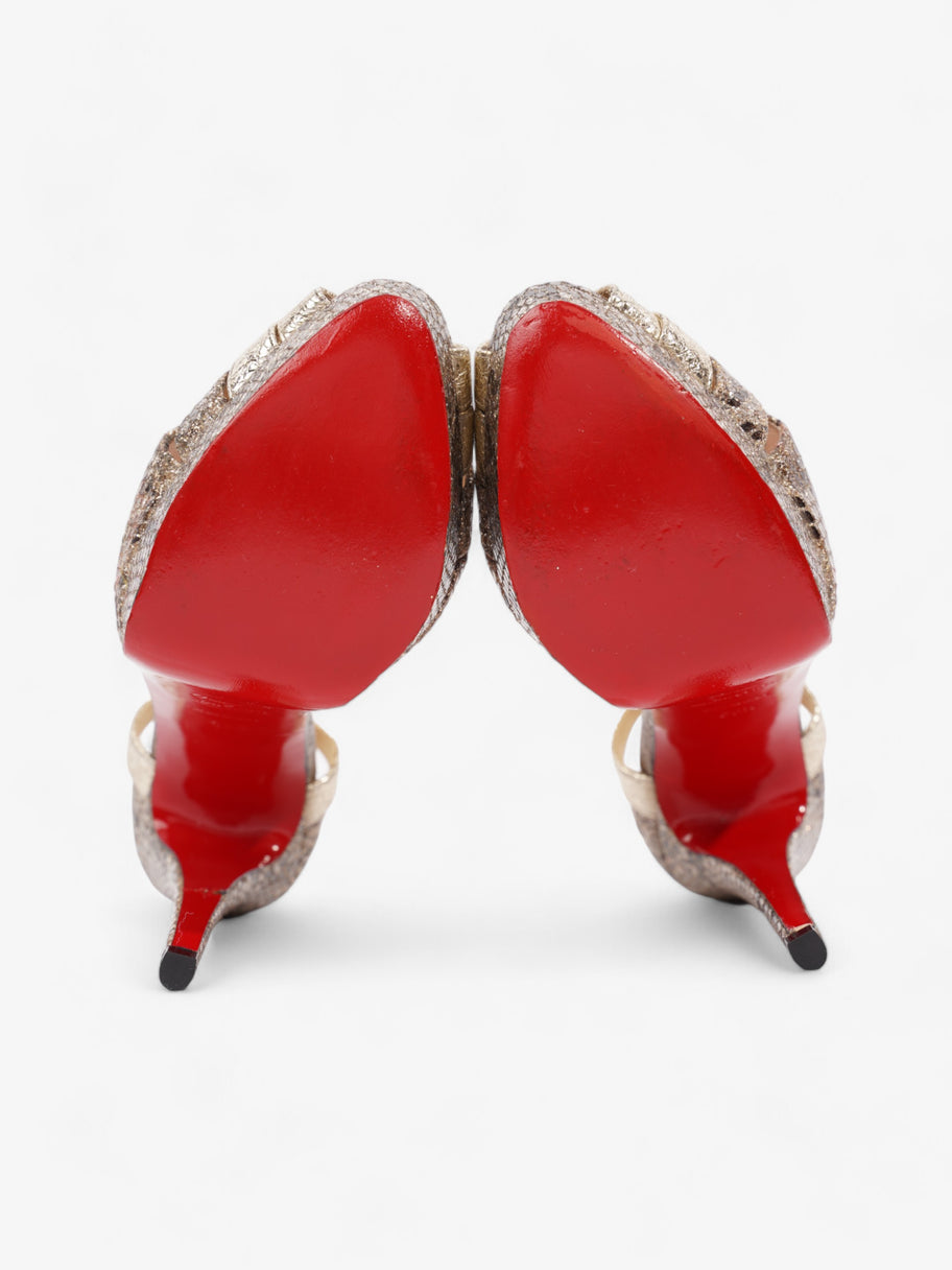 Christian Louboutin Glennalta 150 Gold Glitter EU 38.5 UK 5.5 Image 7