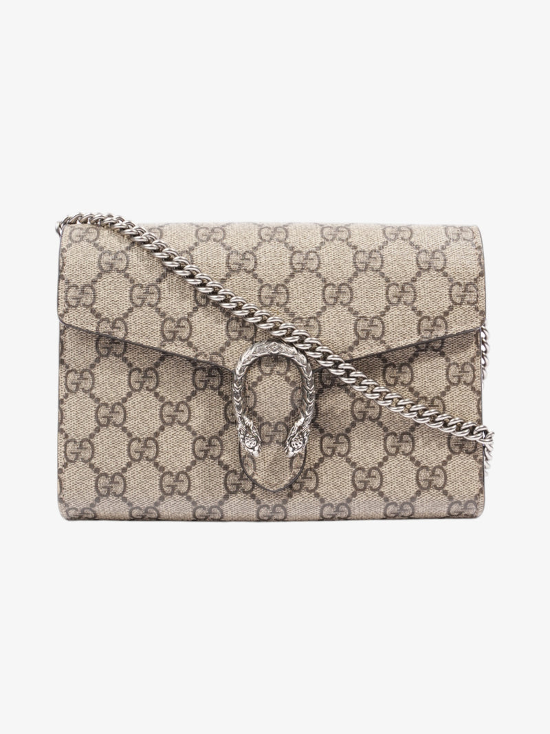  Gucci Dionysus Chain Wallet GG Supreme Coated Canvas