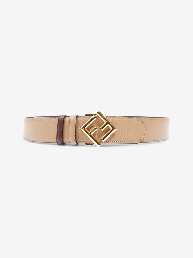  Fendi FF Reversible Belt Beige / Brown Leather 90