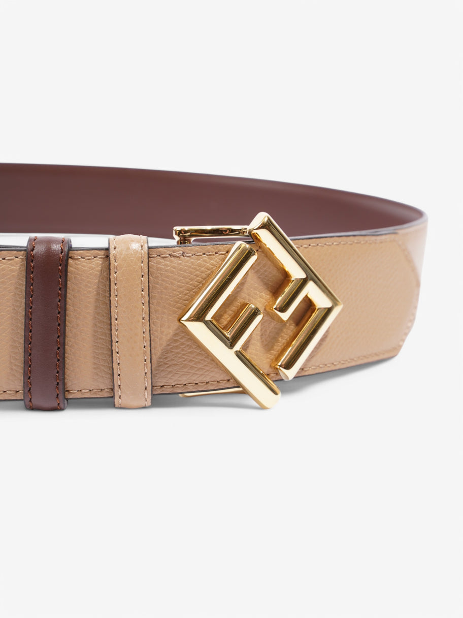 Fendi FF Reversible Belt Beige / Brown Leather 90 Image 3