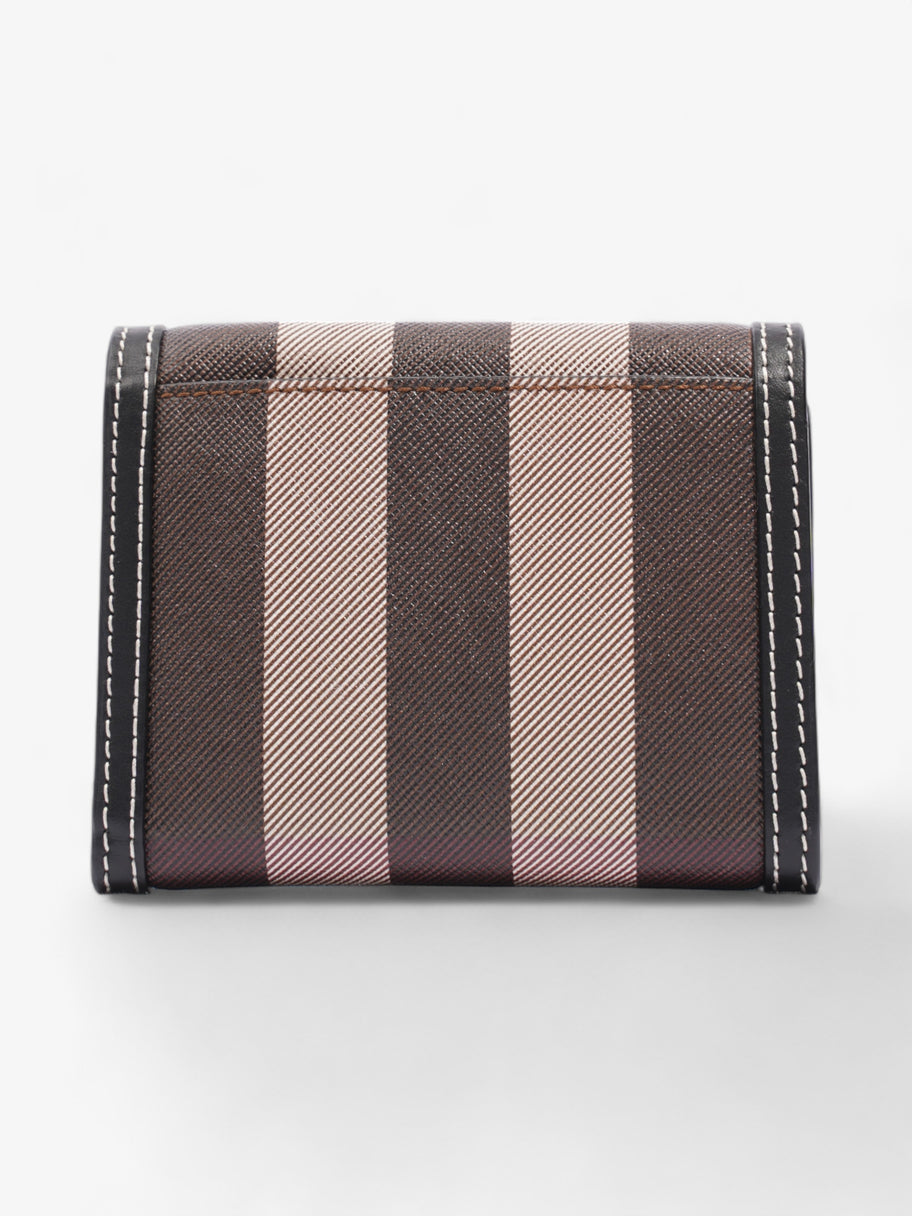 Burberry Check Folding Wallet Dark Birch Brown Coated Canvas Image 2