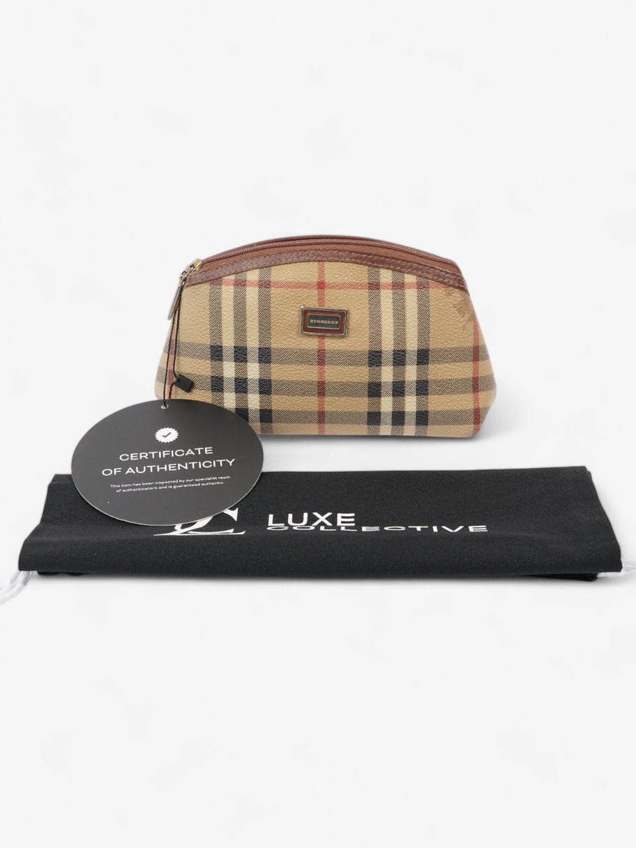 Burberry Check Travel Pouch Vintage Check Canvas Small Image 8