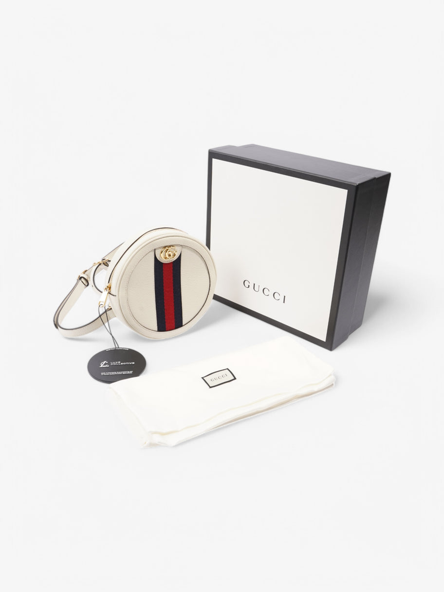 Gucci Ophidia Round Backpack White / Navy / Red Leather Mini Image 9
