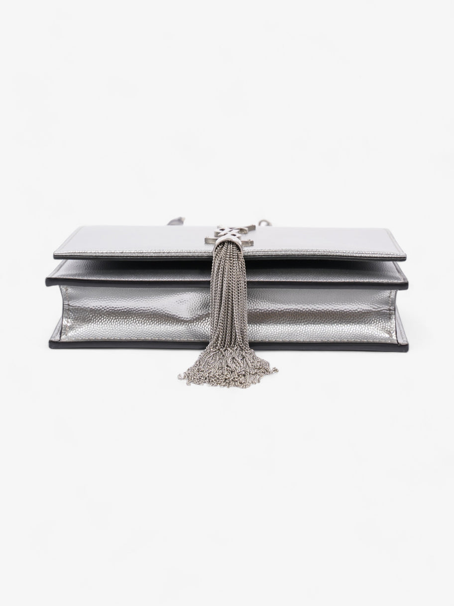 Saint Laurent Kate Monogram Tassel Silver Leather Image 7