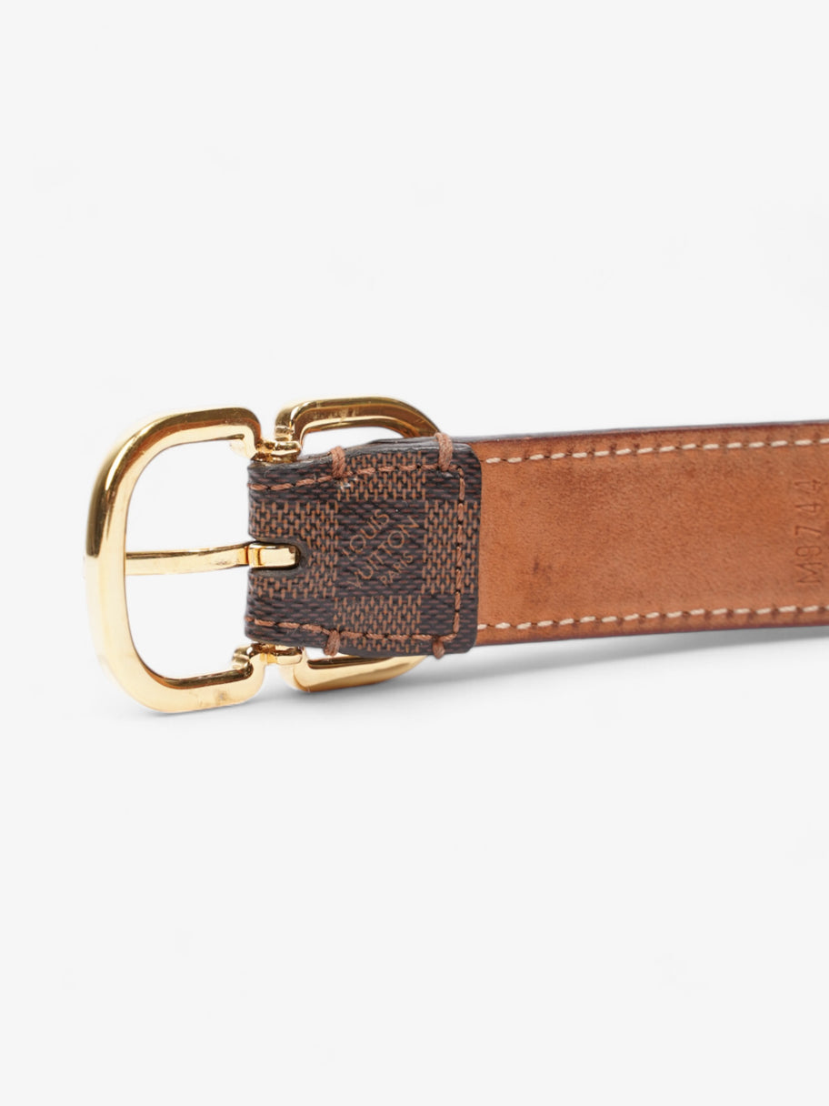 Louis Vuitton Mini 25mm Belt Damier Ebene / Gold Coated Canvas 75cm / 30