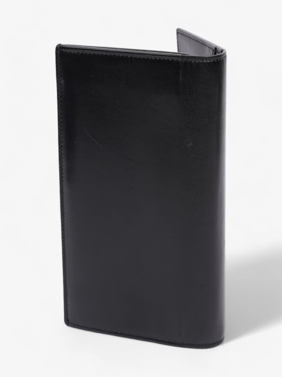 Saint Laurent Cassandre Continental Wallet Black / Silver Calfskin Leather Image 3