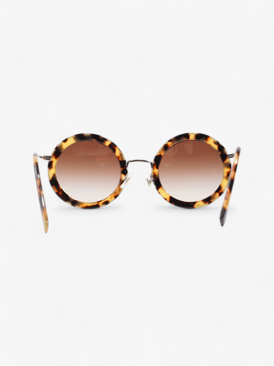 Miu Miu Round Frame Sunglasses Tortoise  / Silver Acetate 140mm Image 3