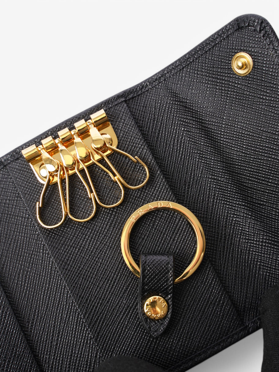 Prada Key Holder Black Saffiano Leather Image 5