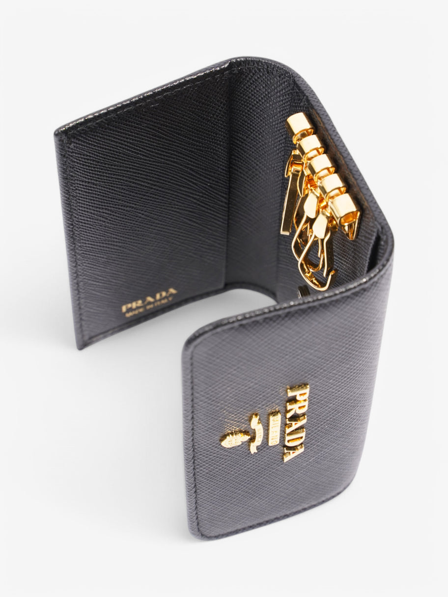 Prada Key Holder Black Saffiano Leather Image 6