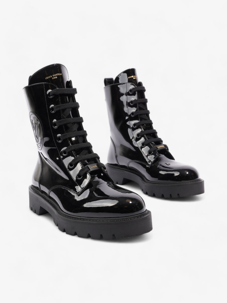 Louis Vuitton Territory Flat Ranger Boots Black Patent Leather EU 40 UK 7 Image 2
