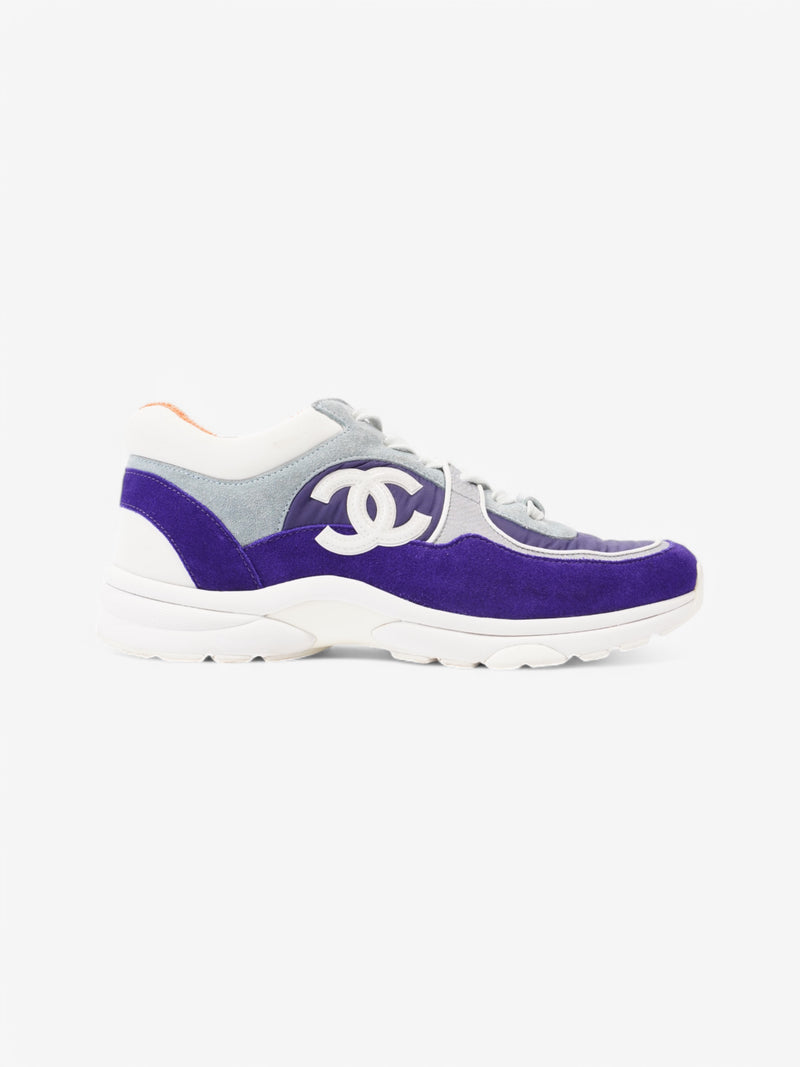  Chanel CC Logo Sneakers Blue / White Suede EU 39 UK 6
