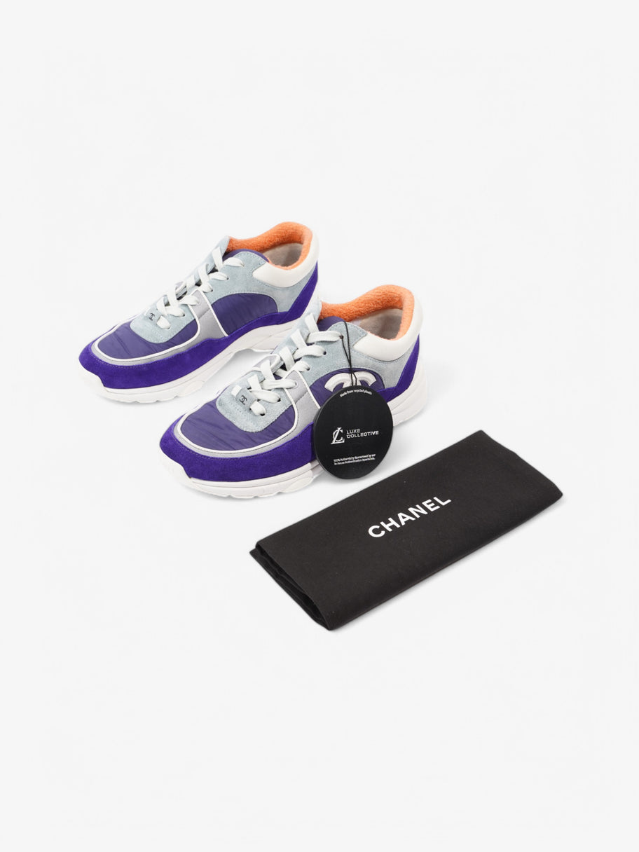 Chanel CC Logo Sneakers Blue / White Suede EU 39 UK 6 Image 10