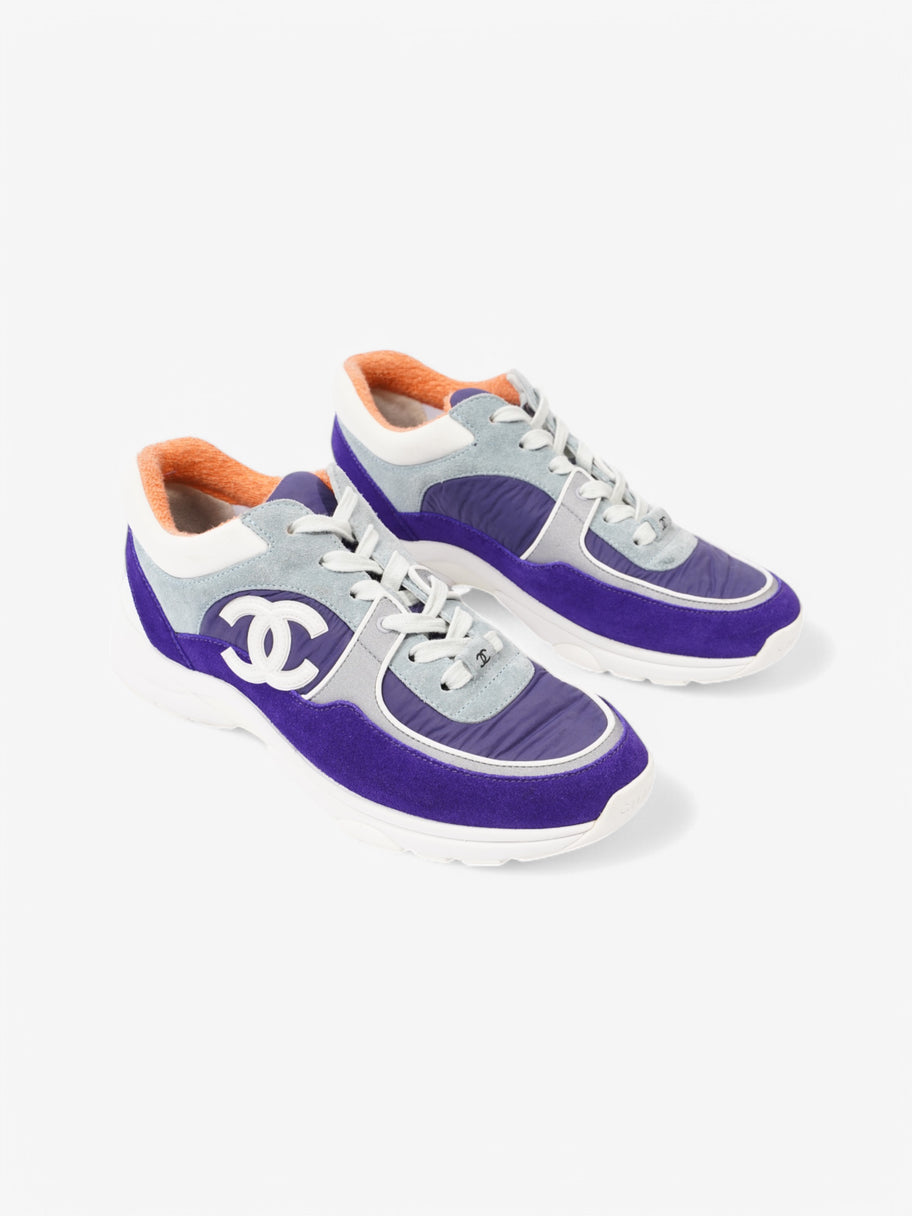 Chanel CC Logo Sneakers Blue / White Suede EU 39 UK 6 Image 2