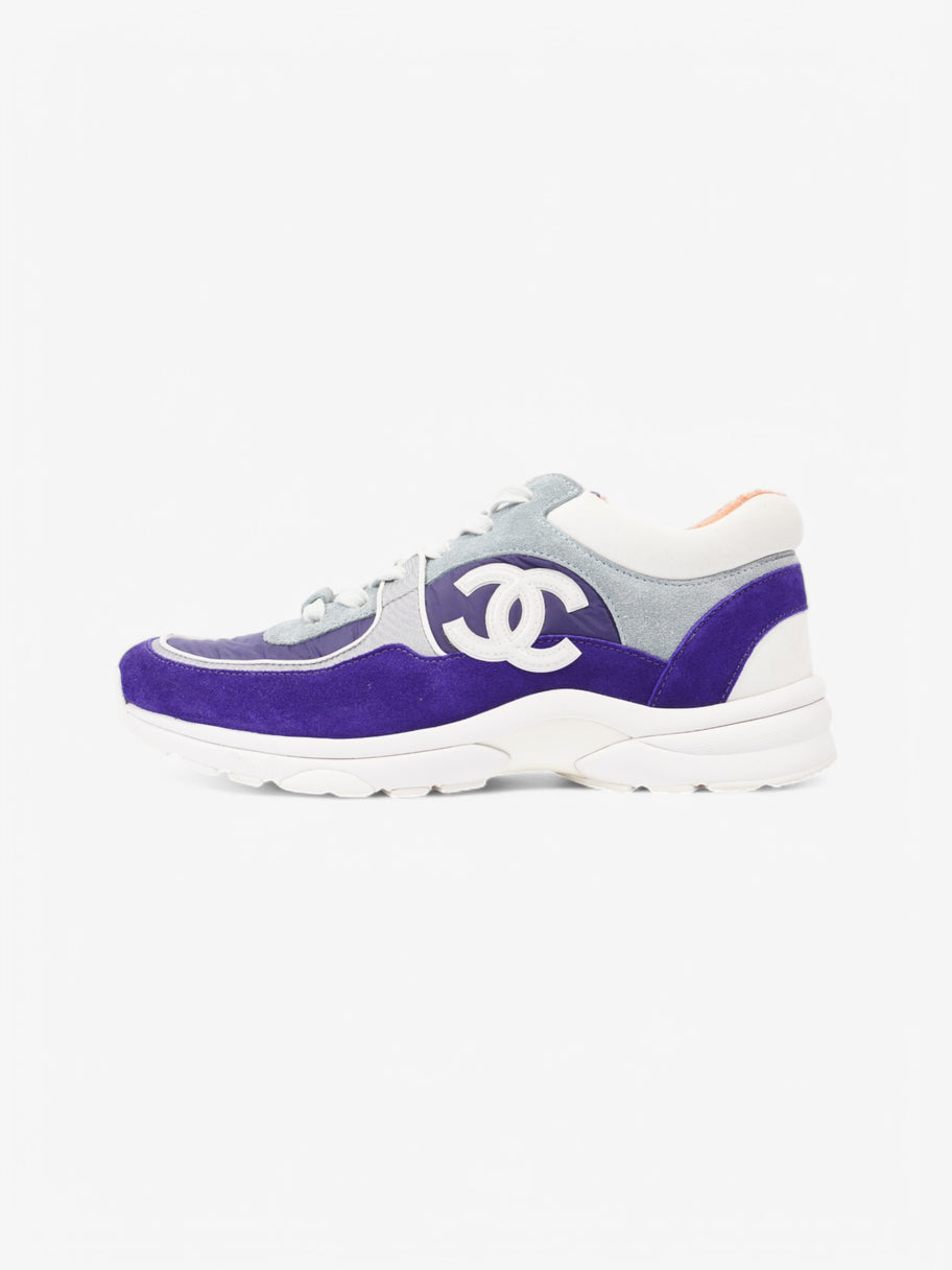 Chanel CC Logo Sneakers Blue / White Suede EU 39 UK 6 Image 5