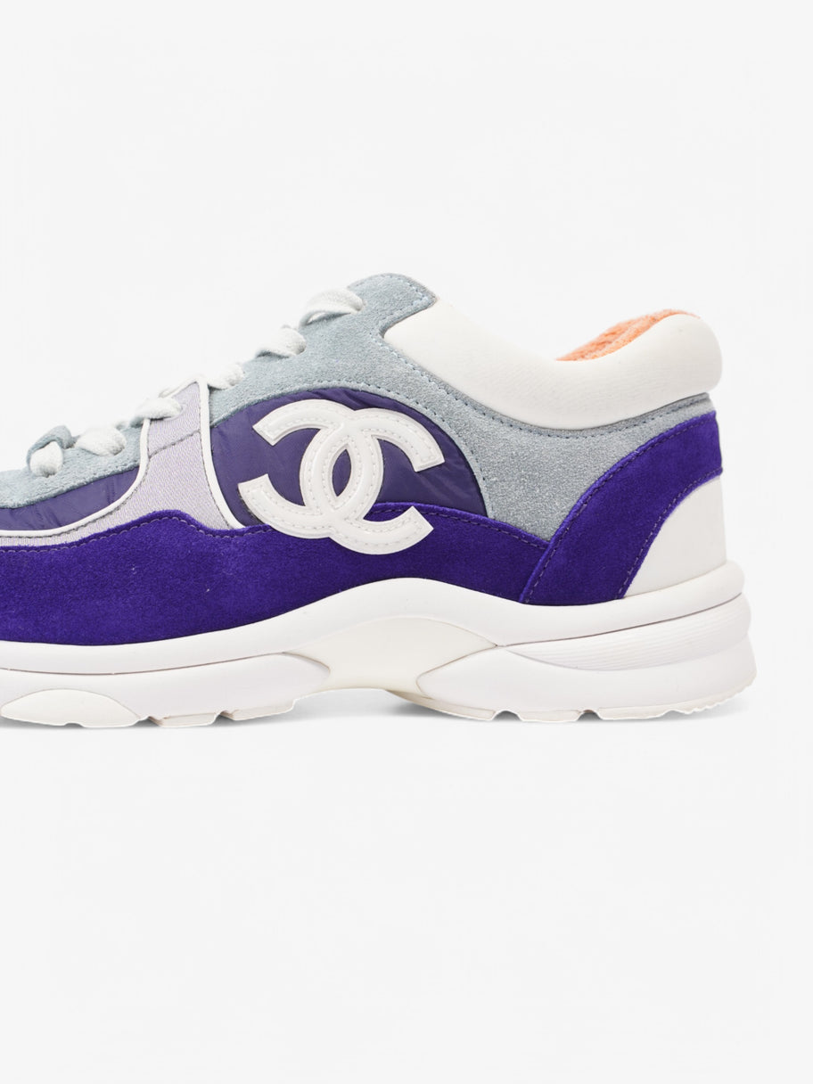 Chanel CC Logo Sneakers Blue / White Suede EU 39 UK 6 Image 9
