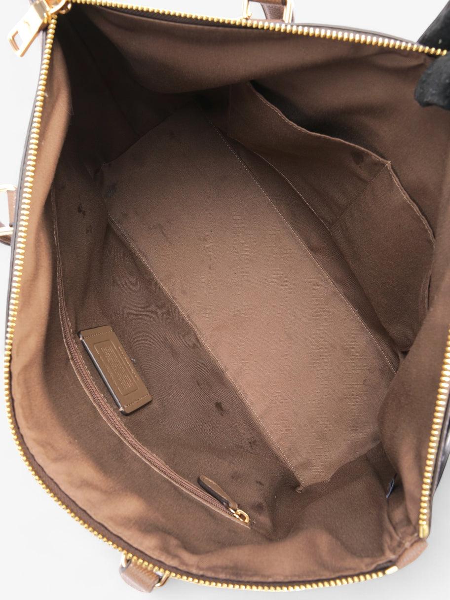 Coach Gallery Tote Light Brown Grained Leather Image 8