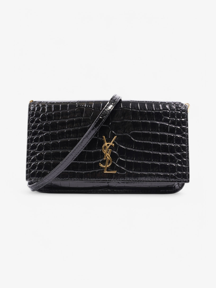 Saint Laurent Cassandre Black Embossed Leather Image 1
