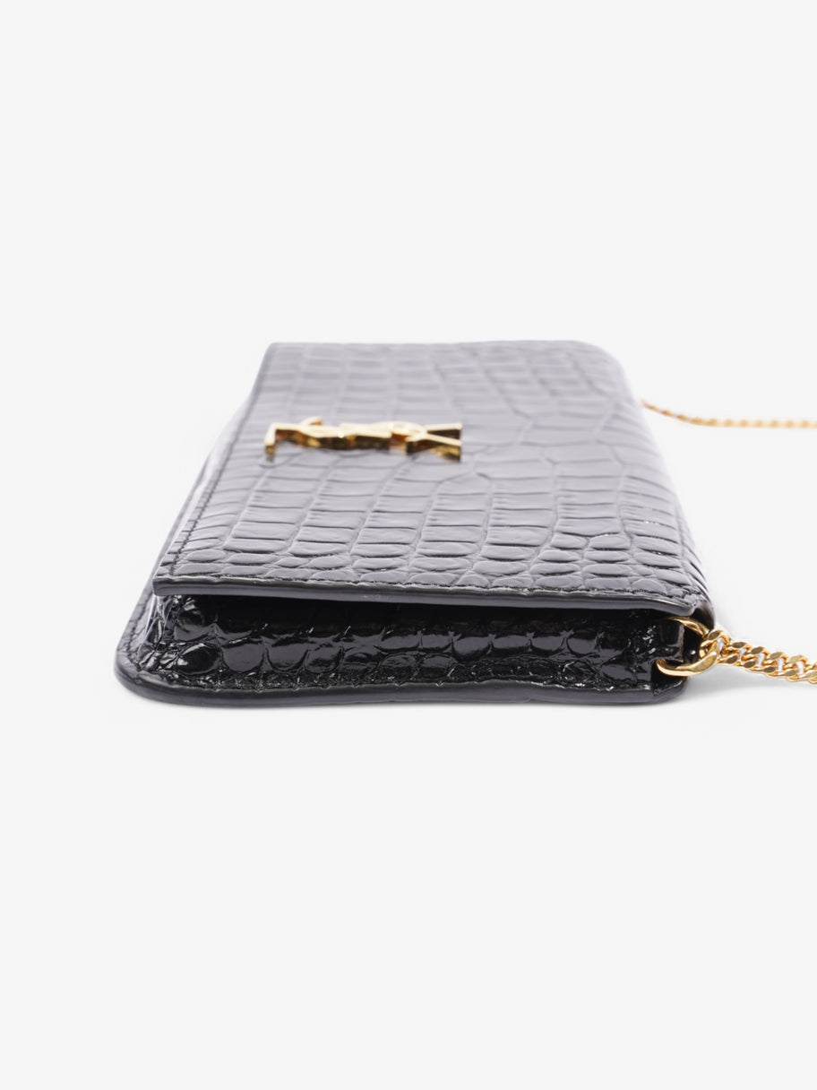 Saint Laurent Cassandre Black Embossed Leather Image 3
