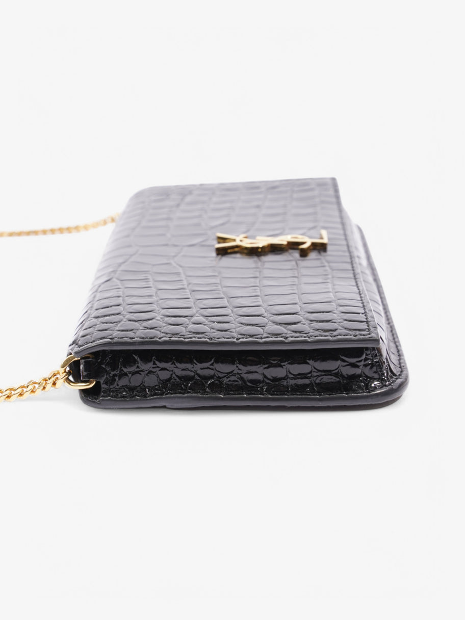 Saint Laurent Cassandre Black Embossed Leather Image 5