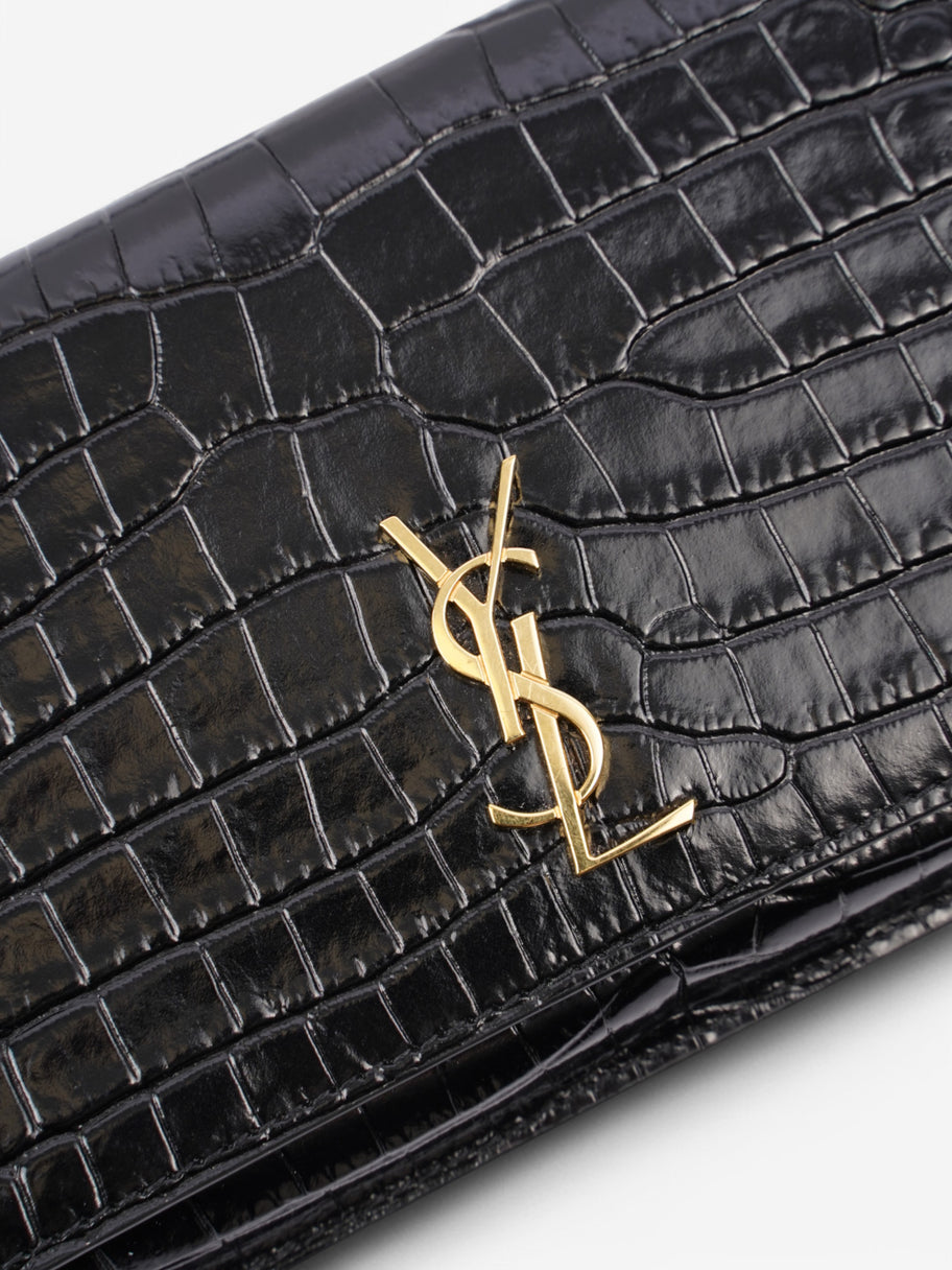 Saint Laurent Cassandre Black Embossed Leather Image 6