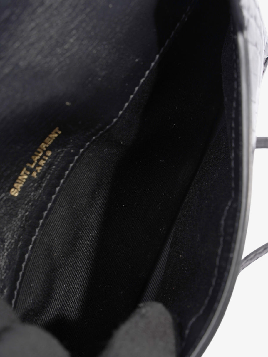 Saint Laurent Cassandre Black Embossed Leather Image 8