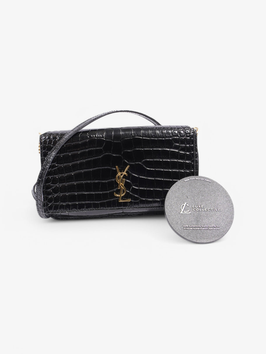 Saint Laurent Cassandre Black Embossed Leather Image 9