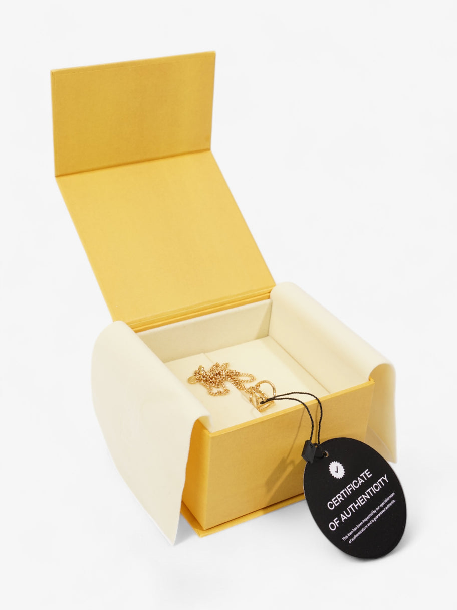 Fendi F is Fendi Circle Pendant Necklace Gold / Crystal Base Metal Image 6
