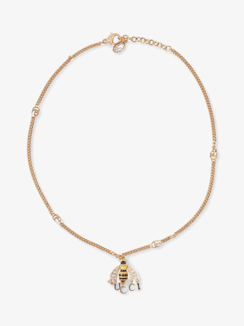  Gucci Bee Pendant Necklace Gold / Yellow / Black Base Metal