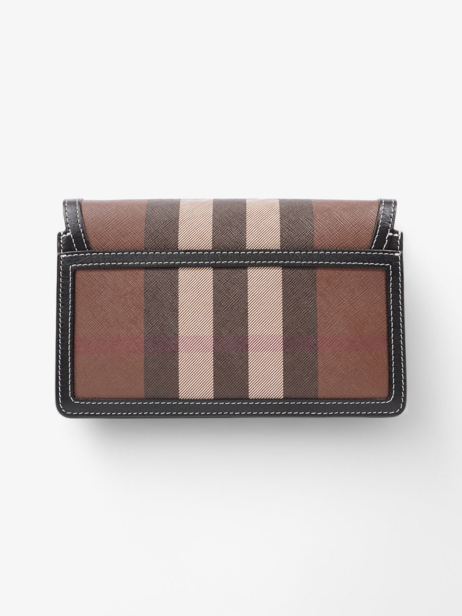 Burberry Crossbody Bag Dark Check Coated Canvas 13cm x 5cm x 20cm Image 4
