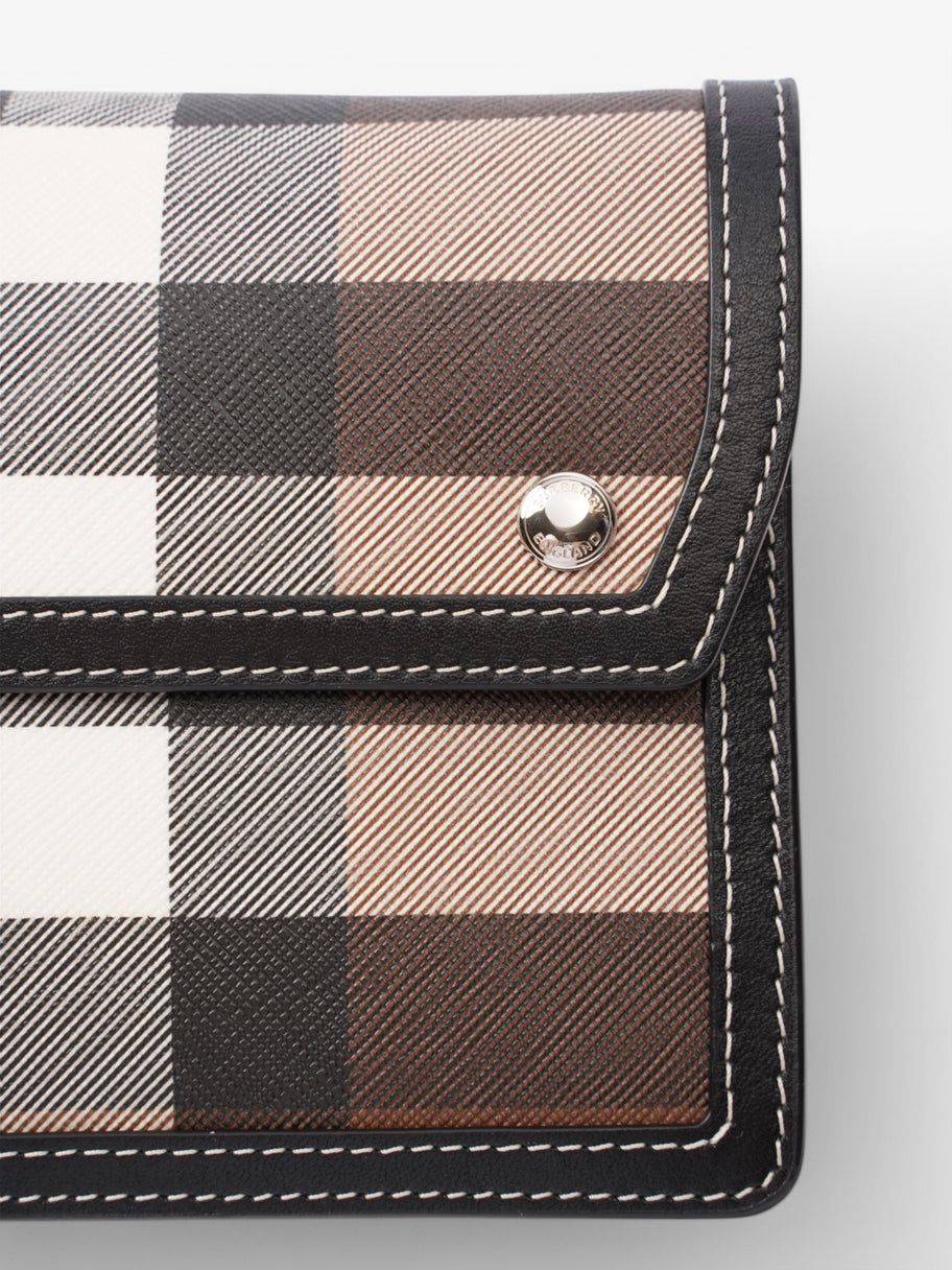 Burberry Crossbody Bag Dark Check Coated Canvas 13cm x 5cm x 20cm Image 7