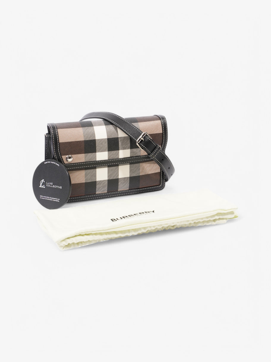 Burberry Crossbody Bag Dark Check Coated Canvas 13cm x 5cm x 20cm Image 9