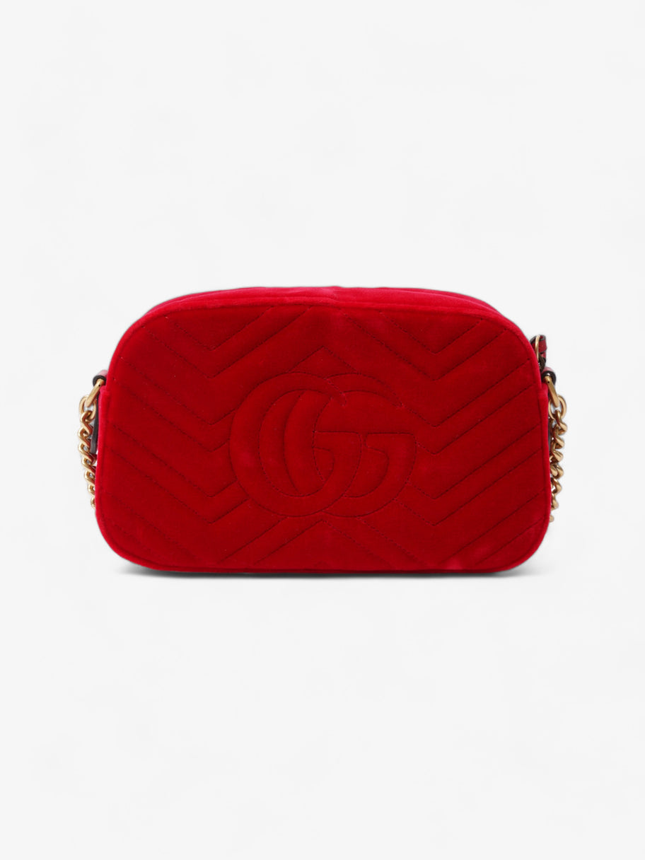 GG Marmont Chain Small Hisbiscus Red Velvet Image 4