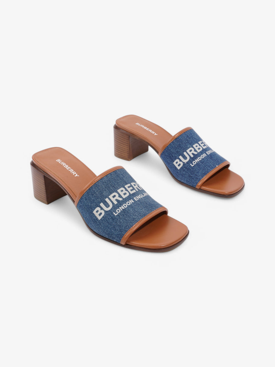 Burberry Denim Mules 55 Blue / Brown Denim EU 38 UK 5 Image 2