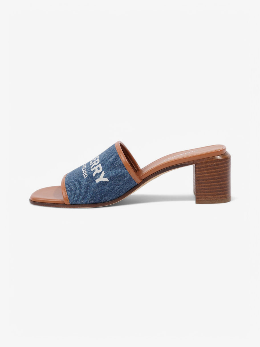 Burberry Denim Mules 55 Blue / Brown Denim EU 38 UK 5 Image 3