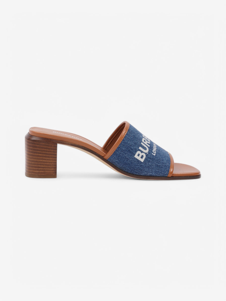 Burberry Denim Mules 55 Blue / Brown Denim EU 38 UK 5 Image 4