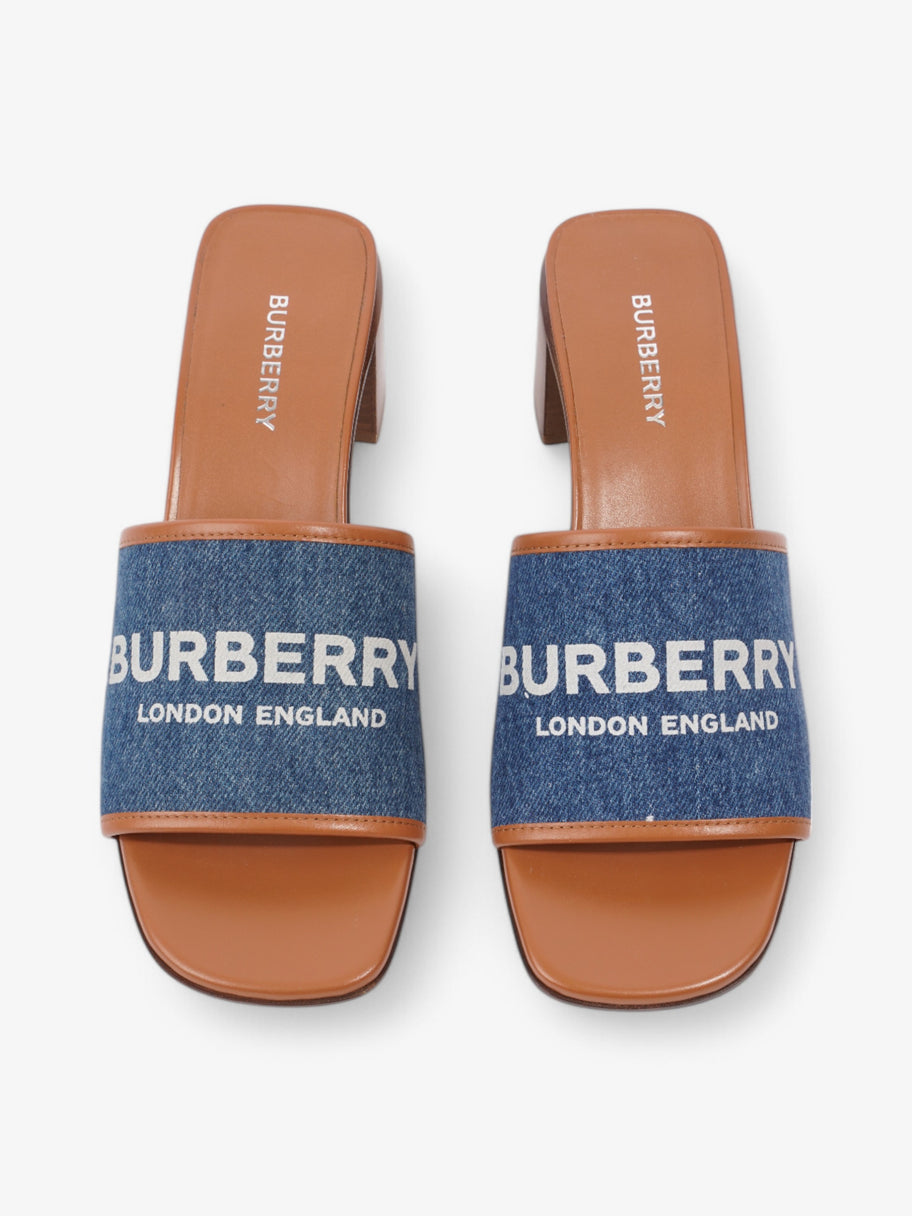 Burberry Denim Mules 55 Blue / Brown Denim EU 38 UK 5 Image 8